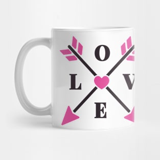 LOVE Arrows Valentine Mug